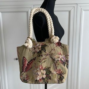 Butterfly tapestry tote